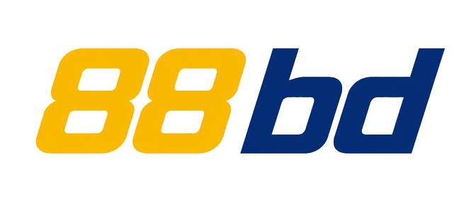 88 bd logo on yellow and blue homepage header